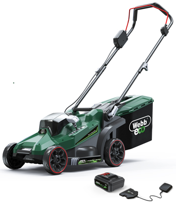 Webb WEV20LM33B4 20V Cordless Mower with Battery and Charger 33cm