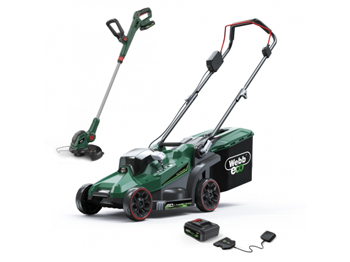 Webb WEV20LM33LT25B4 20V Cordless Mower / Line Trimmer Kit 33cm