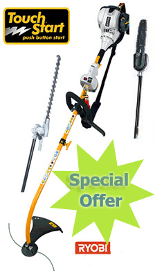 Ryobi  RLT30CET Strimmer  (Electric Start) OFFER With  - Pruner & Hedge Trimmer Attachment