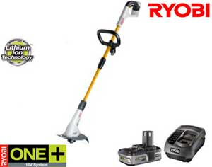 Ryobi CLT1830LC 18v One+ Line Trimmer Li-ion Starter Kit (1 slim battery) 